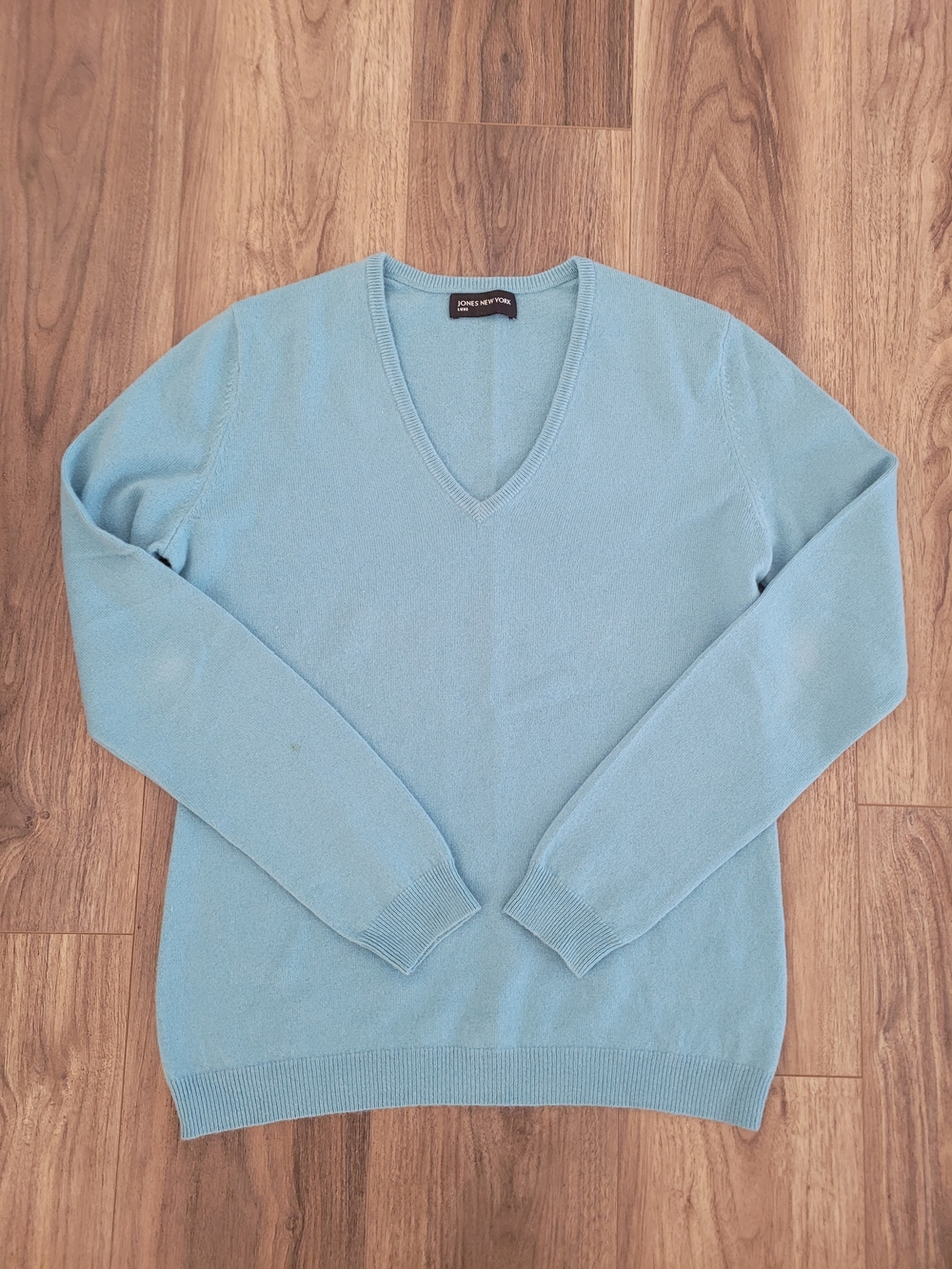 Jones New York Women V-Neck Sweater - Light Blue